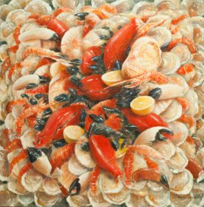 सीफ़ूड एक्सट्रावगांज़ा, 2010 (कैनवास पर एक्रिलिक)